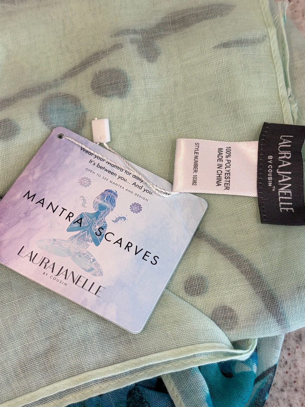 Mantra Scarf in Mint Green